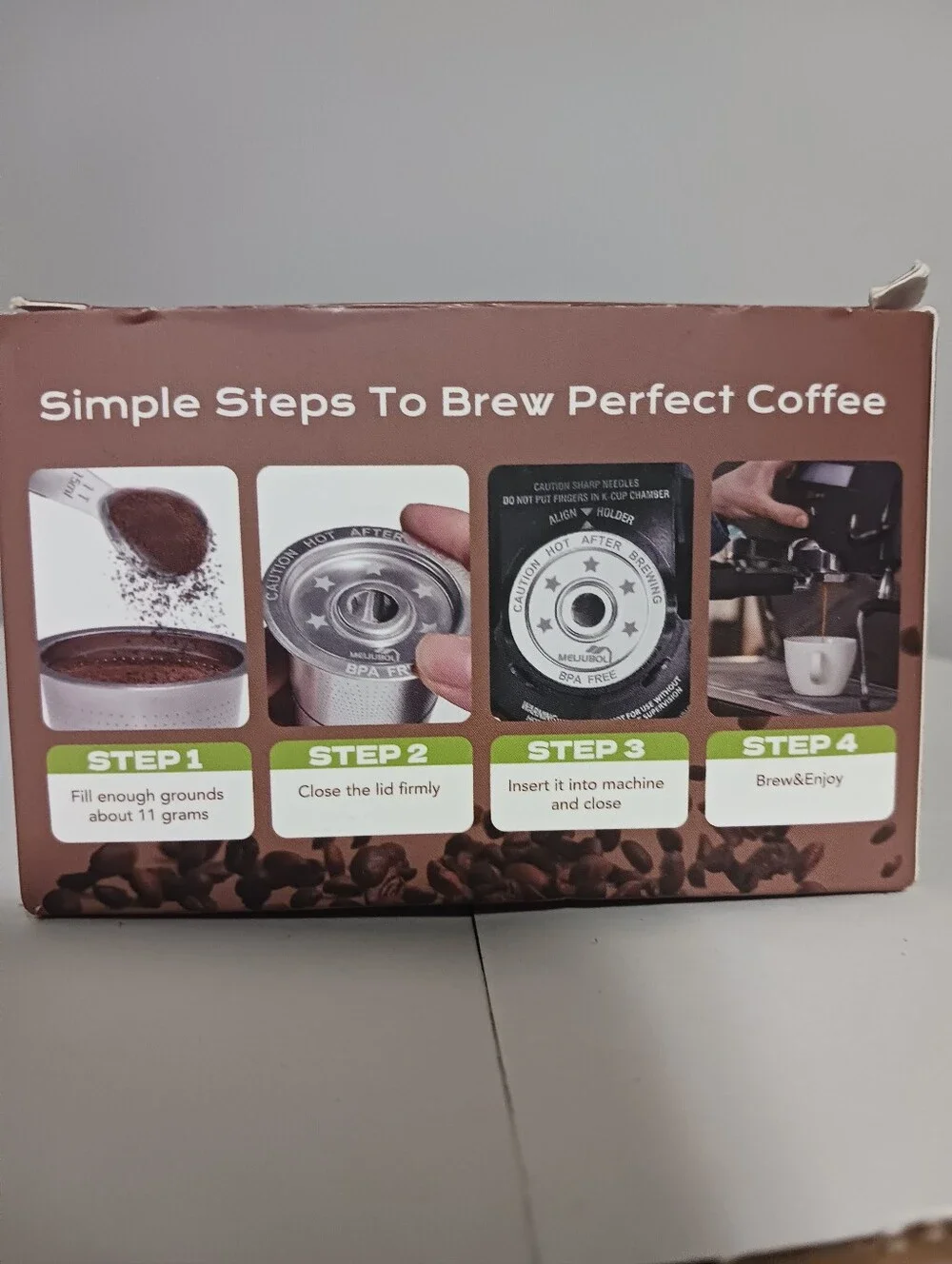 4 Stainless Steel Reusable K Cups for Keurig - MEIJUBOL New